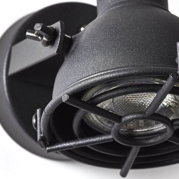 Brilliant Jesper LED Wandspot GU10 5W/4,5W Warmweiß Schwarz Korund G54310/86