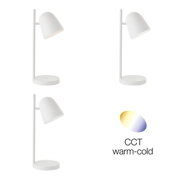 Brilliant Neda LED Tischleuchte mit Induktionsladeschale 5W Weiß Wireless charging, Timer G93099/05
