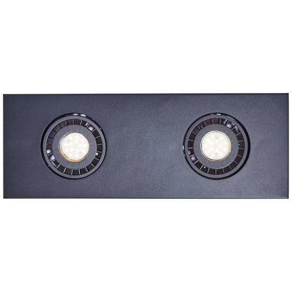 Brilliant Doro LED Deckenleuchte, 2-flammig GU10 4,5W/4,5W Warmweiß Sand Schwarz G99721/76