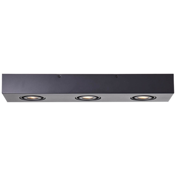 Brilliant Doro LED Deckenleuchte, 3-flammig GU10 4,5W/4,5W Warmweiß Sand Schwarz G99722/76