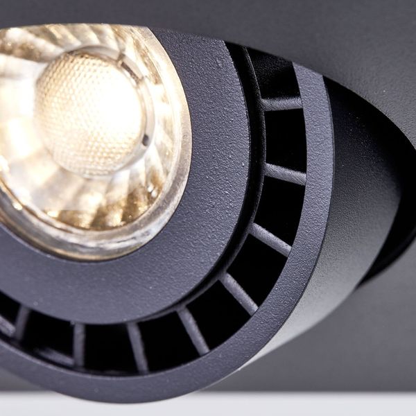 Brilliant Doro LED Deckenleuchte, 3-flammig GU10 4,5W/4,5W Warmweiß Sand Schwarz G99722/76