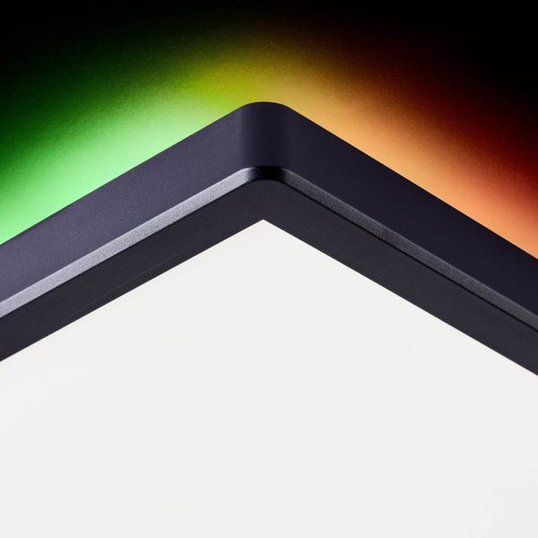 Brilliant Saltery LED Deckenaufbau-Paneel 42x42cm 22W Weiß Schwarz Nachtlicht G99781/76