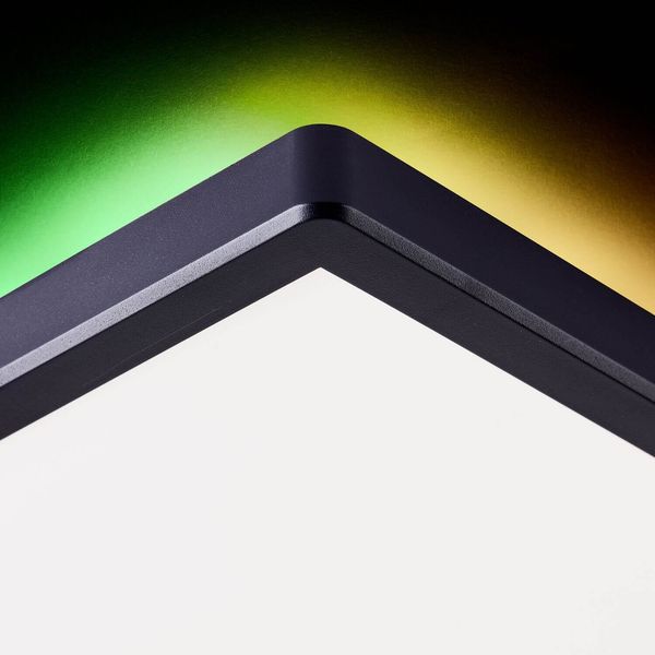 Brilliant Saltery LED Deckenaufbau-Paneel 42x42cm 22W Weiß Schwarz Nachtlicht G99781/76