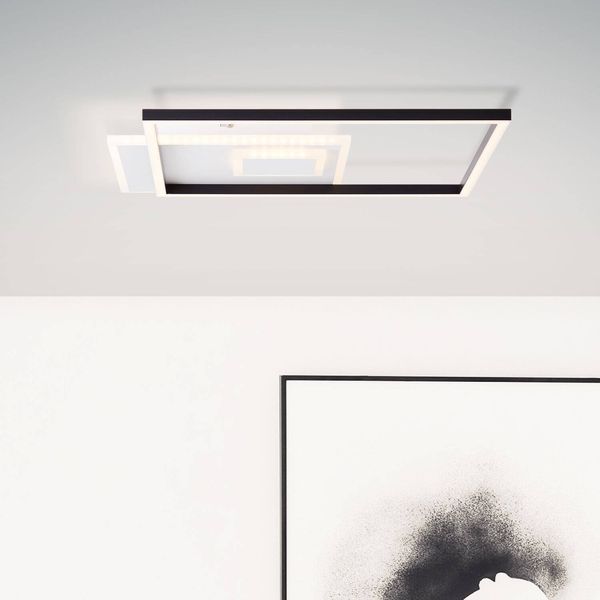 Brilliant Iorgo LED Deckenleuchte 44x44cm 40W Warmweiß Schwarz Weiß G99785/76