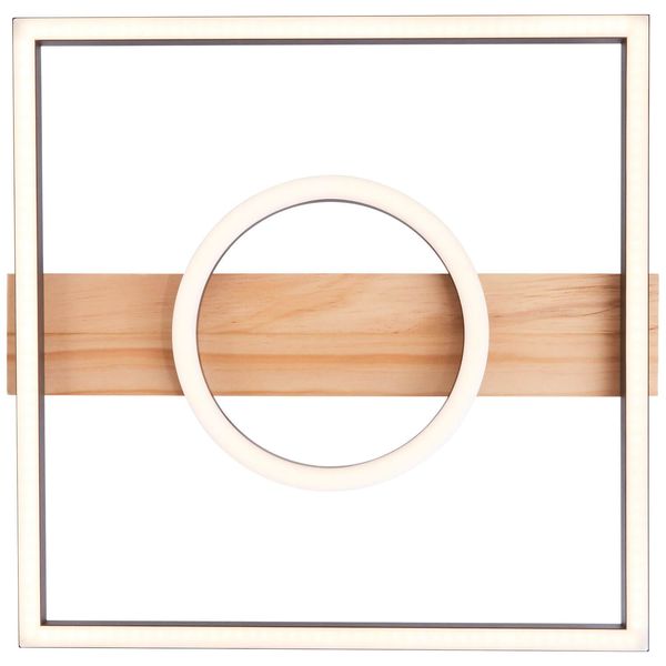 Brilliant Maureen LED Deckenleuchte 42x40cm 24W Warmweiß Schwarz Holz G99929A76
