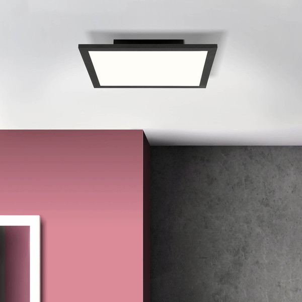 Brilliant Buffi LED Deckenaufbau-Paneel 30x30cm 18W Neutralweiß Sand Schwarz G90355A26