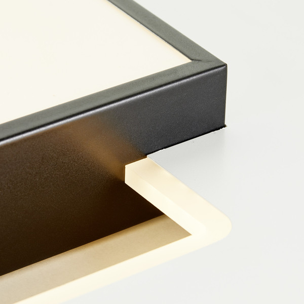Brilliant Hutson LED Deckenleuchte 80x50cm 60W Tageslichtweiß Weiß Schwarz Memory Funktion, Nachtlicht G99588/75
