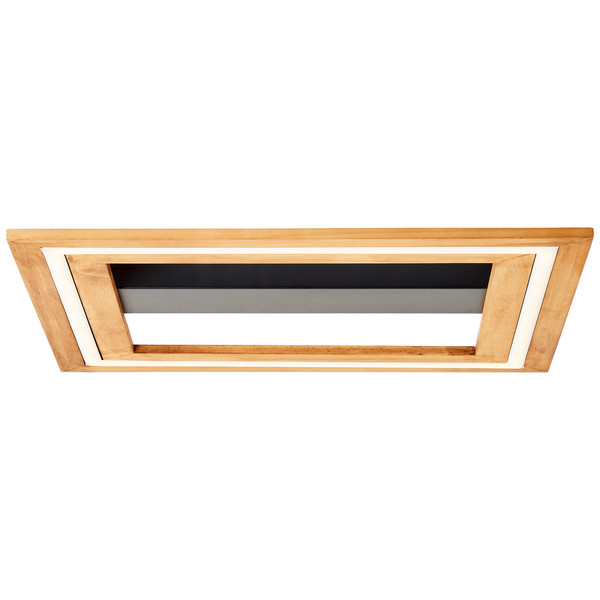 Brilliant Rhea LED Deckenleuchte 45x45cm 24W Warmweiß Schwarz Holz FSC G99748/76