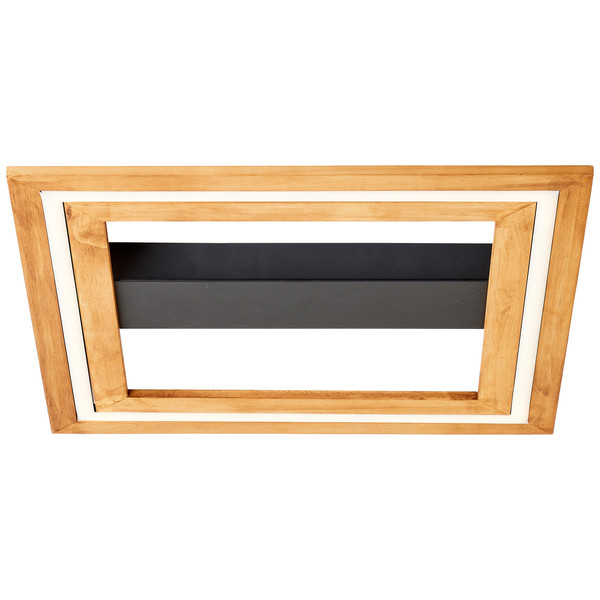Brilliant Rhea LED Deckenleuchte 45x45cm 24W Warmweiß Schwarz Holz FSC G99748/76