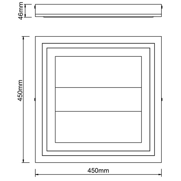 Brilliant Rhea LED Deckenleuchte 45x45cm 24W Warmweiß Schwarz Holz FSC G99748/76