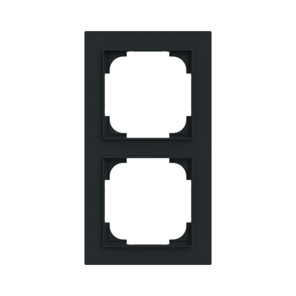 Busch-Jaeger Abdeckrahmen 2-fach schwarz matt - Busch-art linear Busch-art linear 2CKA001754A4848 1722-45M