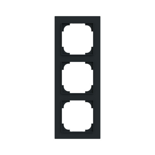 Busch-Jaeger Abdeckrahmen 3-fach schwarz matt - Busch-art linear Busch-art linear 2CKA001754A4856 1723-45M