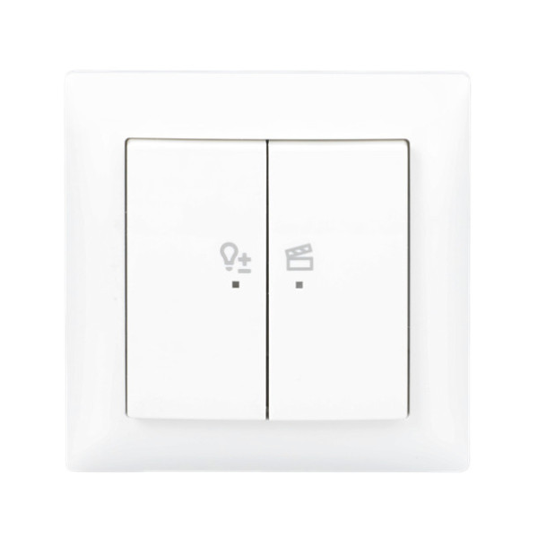 Busch-Jaeger LED-Dimmer-Einsatz flex, 1-fach Komplettset mit 2-fach Bedienelement, Wireless 2CKA006200A0293 62851 UJ-914-WL