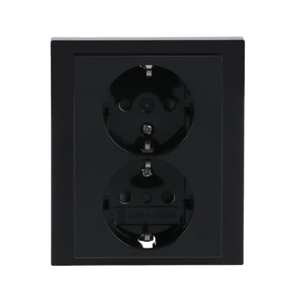 Busch-Jaeger Schuko Doppelsteckdose volle Abdeckung Safety+ 2TKA00003883 202 EUJB-81
