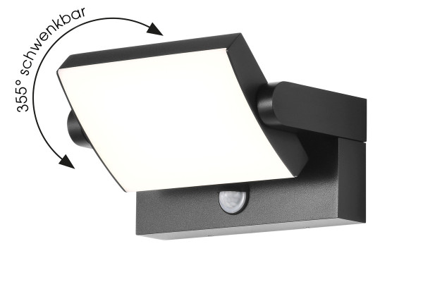 CMD LED Wandaußenleuchte 20W steuerbare Lichtfarbe IP54 Anthrazit CMD-9081