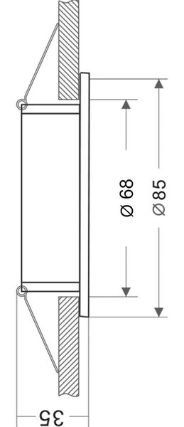 Deko-Light Einbaurahmen, Altair rund, Signalweiß, 12V, GU5.3 MR16, max. 50W, IP65 110017
