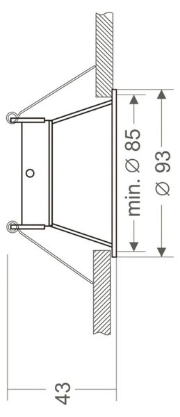 Deko-Light Einbaurahmen, Arktur rund, Signalweiß, 12V, GU5.3 MR16, max. 50W 110019