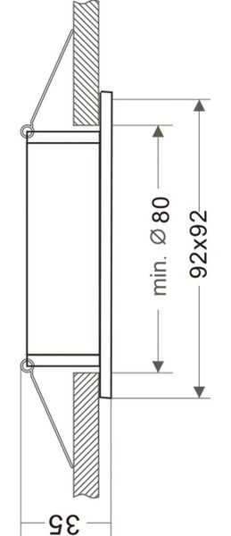 Deko-Light Einbaurahmen, Sirrah eckig, Signalweiß, 12V, GU5.3 MR16, max. 50W 110022