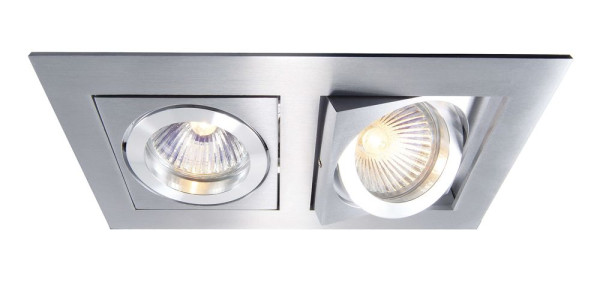 Deko-Light Deckeneinbauring, Kardan II, silber, 12V, GU5.3 MR16, 2x max. 50W 110101