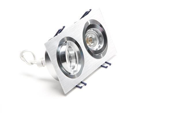 Deko-Light Deckeneinbauring, silber, 12V, GU5.3 MR16, 2x max. 50W 111821