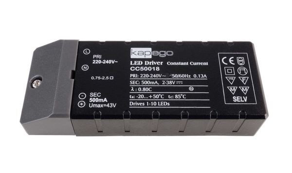 Deko-Light LED-Netzgerät, BASIC, CC, CC50018/18W, 1-18W 180513