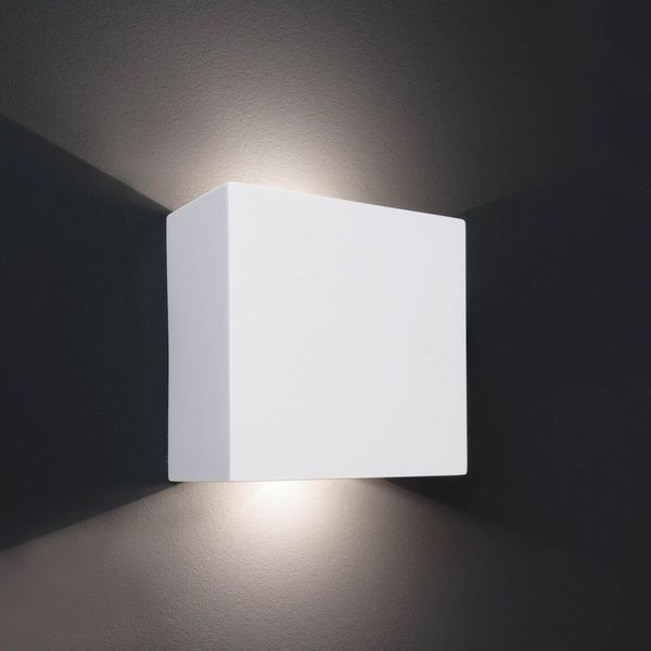 Deko-Light Wandaufbauleuchte Quinta, Warmweiß, Gips, weiß, überstreichbar 341062