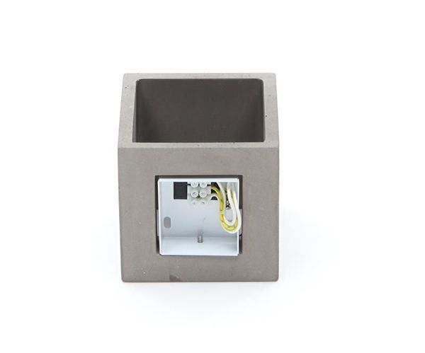 Deko-Light Wandaufbauleuchte Cube, G9, max. 25W, Beton, grau 341183