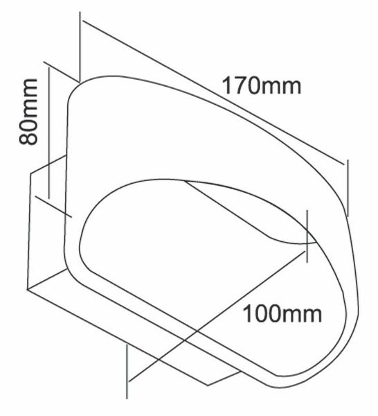 Deko-Light Wandaufbauleuchte Acamar, Warmweiß, silber 341195