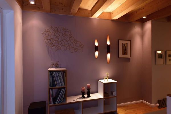 Deko-Light Wandaufbauleuchte Apodis 500, Warmweiß, Aluminium, Roségold 341201