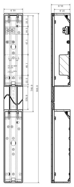 Deko-Light Wandaufbauleuchte Larga 910, Warmweiß, silber 341209