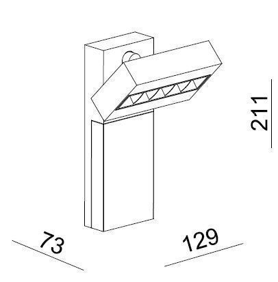 Deko-Light Wandaufbauleuchte Ceti 5, Warmweiß, weiß, matt 341214