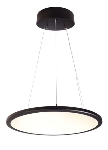 Deko-Light Pendelleuchte LED Panel transparent rund, Warmweiß, Alu, Schwarz 342089