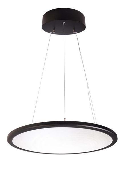 Deko-Light Pendelleuchte LED Panel transparent rund, Neutralweiß, Alu, Schwarz 342092