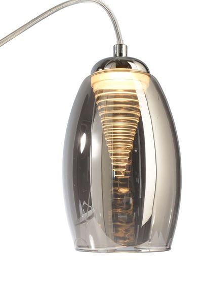 Deko-Light Pendelleuchte Electra, Warmweiß, Glas, silber, Chrom 342116