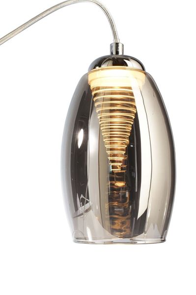 Deko-Light Pendelleuchte Electra, Warmweiß, Glas, silber, Chrom 342117