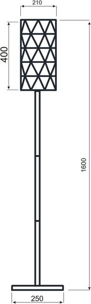 Deko-Light Stehleuchte Asterope linear, schwarz, matt, E27, max. 100W 343021