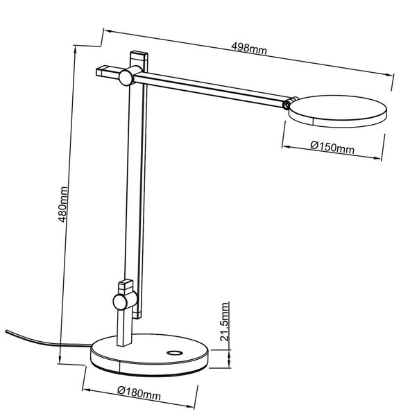 Deko-Light Tischleuchte Adhara, Warmweiß, Silber 346028