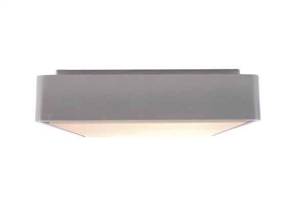 Deko-Light Deckenaufbauleuchte Quadrata III, Warmweiß, platingrau, IP65 348007