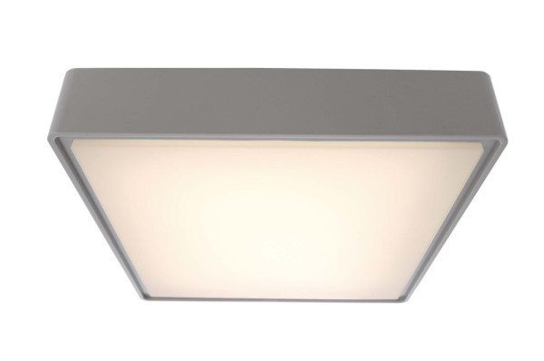 Deko-Light Deckenaufbauleuchte Quadrata II, Warmweiß, platingrau, IP65 348009