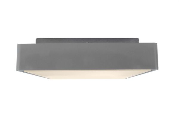 Deko-Light Deckenaufbauleuchte Quadrata II, Warmweiß, platingrau, IP65 348009