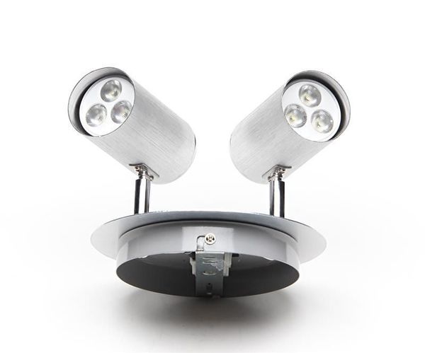 Deko-Light Deckenaufbauleuchte Indi II, GU10, 2x max. 50W, Alu, Silber 348086