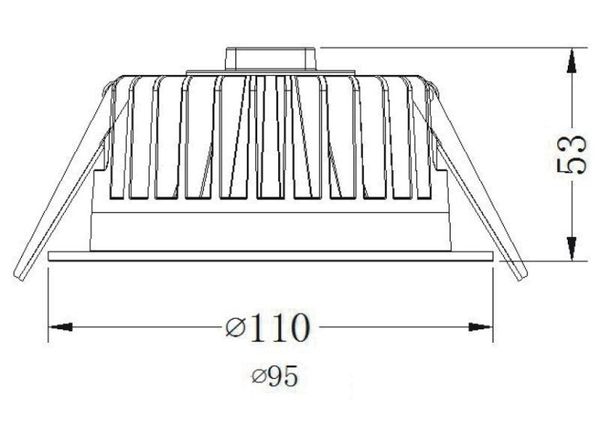 Deko-Light Deckeneinbauleuchte COB 95, Warmweiß, 60°, 34,8V DC, 350mA 565007
