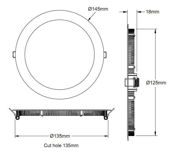 Deko-Light Deckeneinbauleuchte LED Panel 8, Signalweiß, Neutralweiß, 115°, 17-18V DC, 350mA 565084