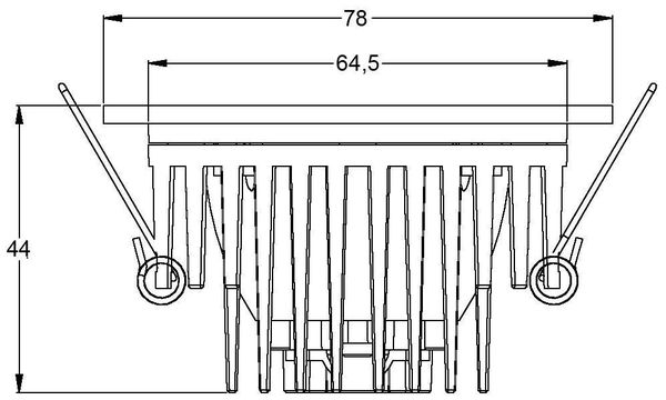 Deko-Light Deckeneinbauleuchte COB 68 IP65, Perlhellgrau RAL 9022, Warmweiß, 45°, 17-18V DC, 350mA, IP65 565109