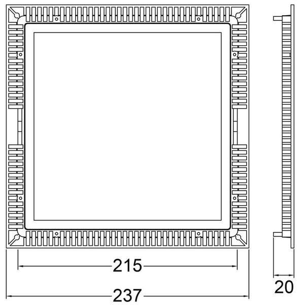 Deko-Light Deckeneinbauleuchte LED Panel Square 20, Signalweiß, Warmweiß, 110°, 23-24V DC, 700mA 565160