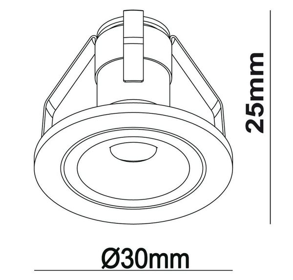 Deko-Light Deckeneinbauleuchte Punto Lumi, silber, Chrom, Warmweiß, 50°, 3,1-3,9V DC, 350mA, IP44 565173