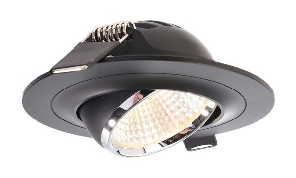 Deko-Light Deckeneinbauleuchte Saturn, schwarz, Chrom, Warmweiß, 30°, 17-18V DC, 350mA 565201