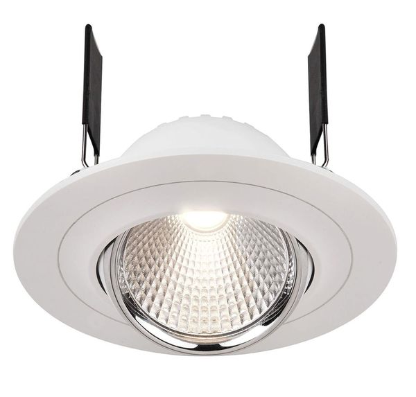 Deko-Light Deckeneinbauleuchte Saturn, weiß, Chrom, Neutralweiß, 30°, 17-18V DC, 350mA 565202