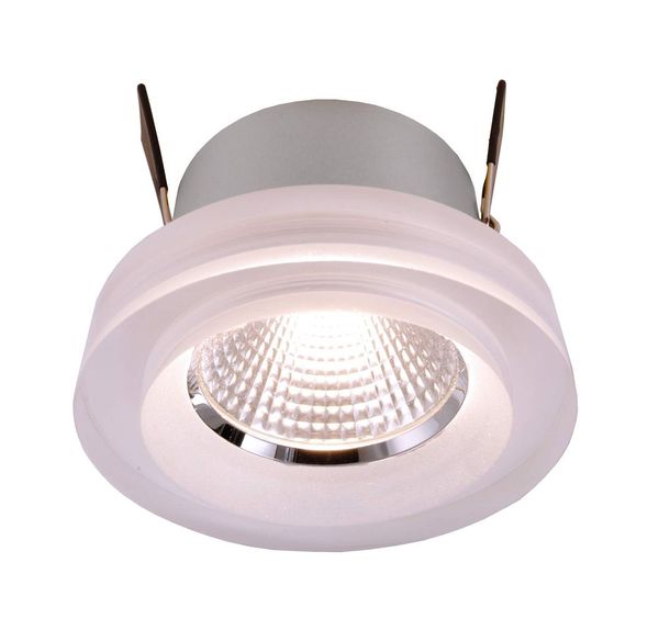 Deko-Light Deckeneinbauleuchte COB 68 Acryl, Silber, satiniert, Warmweiß + Kaltweiß, 45°, 24VDC 565247