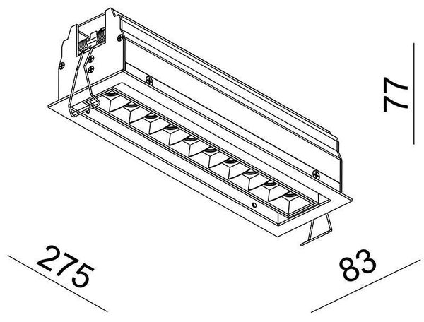 Deko-Light Deckeneinbauleuchte Ceti 10Adjust, weiß, matt, Warmweiß, 45°, 28-29V DC, 700mA 565257